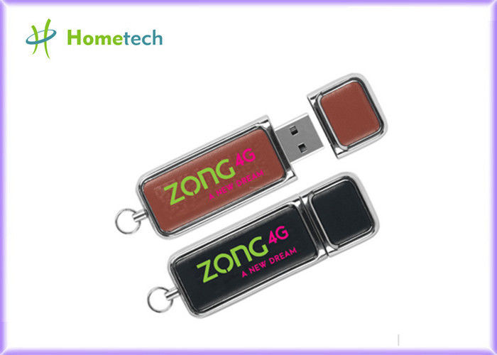 昇進のengravable革USBのフラッシュ ドライブ注文のロゴの印刷