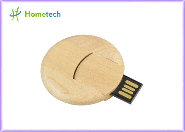 丸型の実質容量木USBのフラッシュ ドライブ、マイクロ木の親指ドライブ