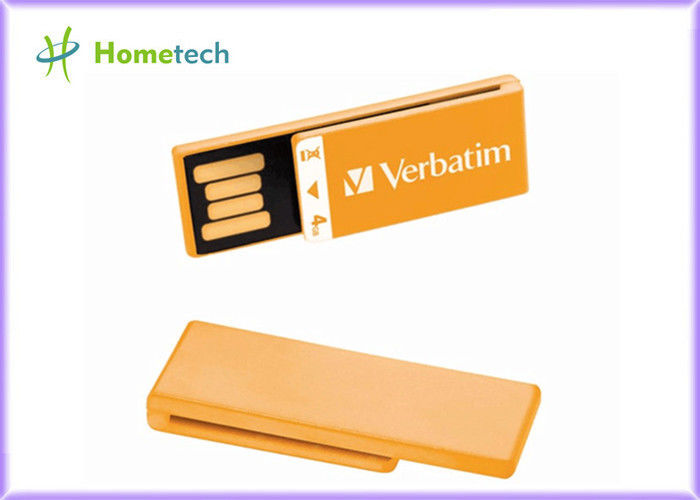 オレンジ極度の小型USBの記憶プラスチック絹-スクリーン/十分に学校のギフトのためのロゴの印刷物