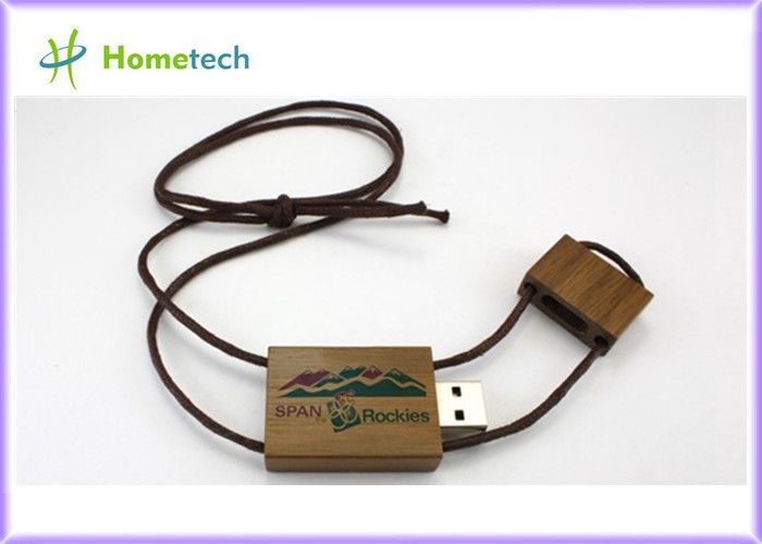 昇進のあなた自身のロゴの緑の Hotsale 木製 USB のフラッシュ ドライブ
