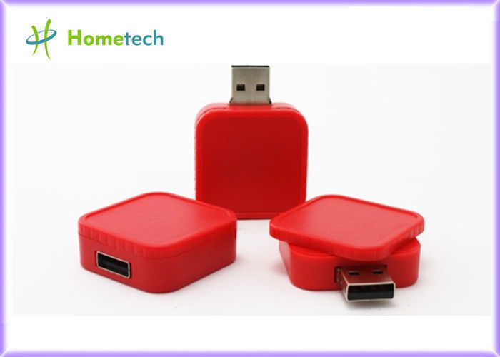 正方形の旋回装置昇進USBのフラッシュ ドライブ流行のOEMプラスチック小型USBのフラッシュ ドライブ キー