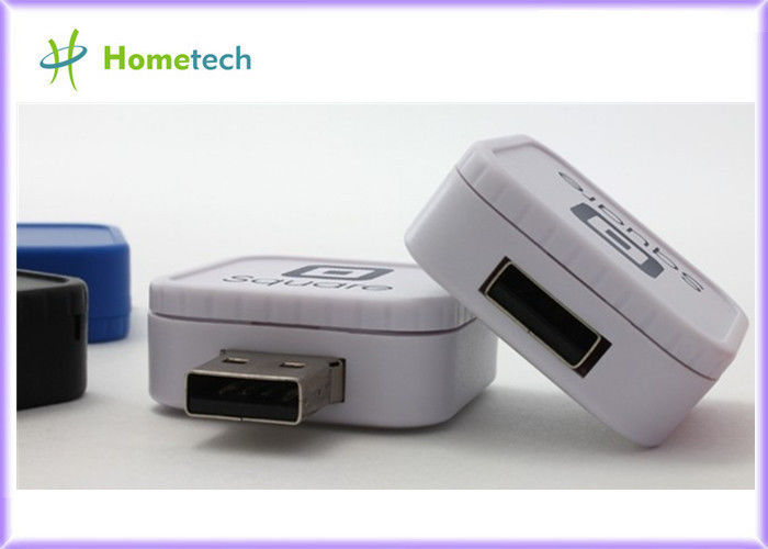 正方形の旋回装置昇進USBのフラッシュ ドライブ流行のOEMプラスチック小型USBのフラッシュ ドライブ キー