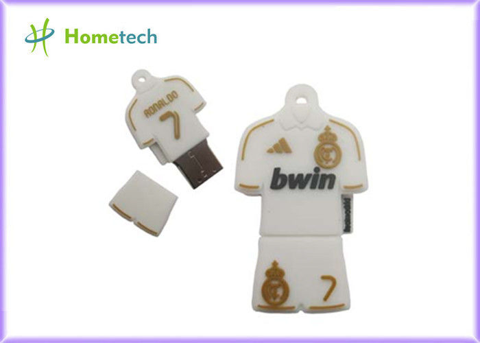 カスタマイズされた USB 2.0 のフットボールの衣服の Real Madrid Bwin USB のフラッシュ ドライブ USB のフラッシュ・メモリのディスク・ドライブ