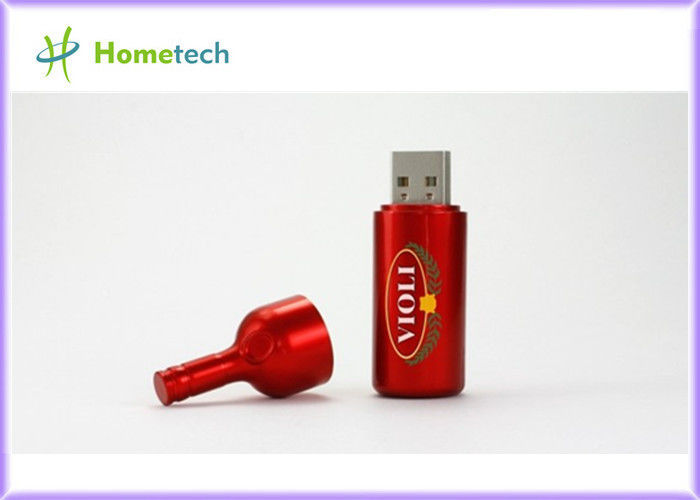 金属のびん USB のフラッシュ ドライブ 16GB、ワイン・ボトル USB のフラッシュ ディスク 16GB