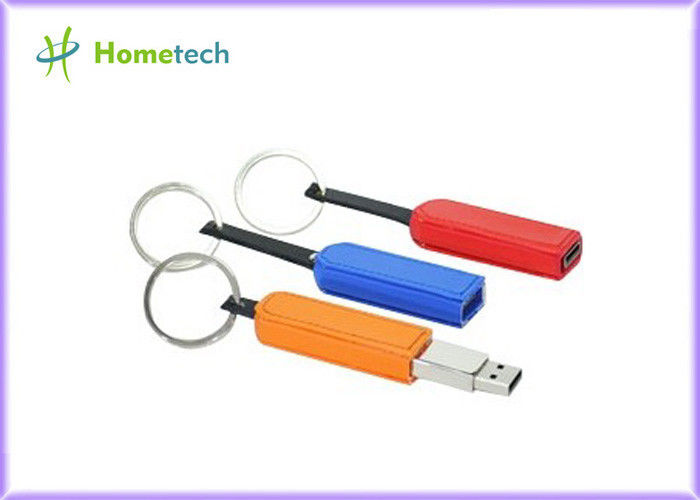 オレンジ高い等級の革 USB のフラッシュ ディスク USB のキー パスワード旅行者