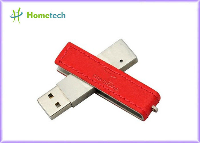革/金属のねじれ USB はロゴの押すこととのカスタマイズ可能付けます