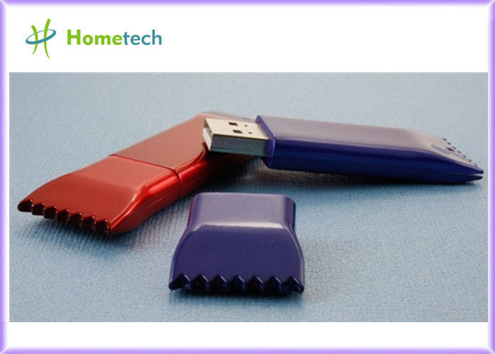 青い長方形プラスチック USB のフラッシュ ドライブ/usb フラッシュ ドライブ keychain