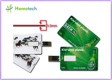 クリスマスのギフトのための緑 1GB プラスチック クレジット カード USB の記憶装置