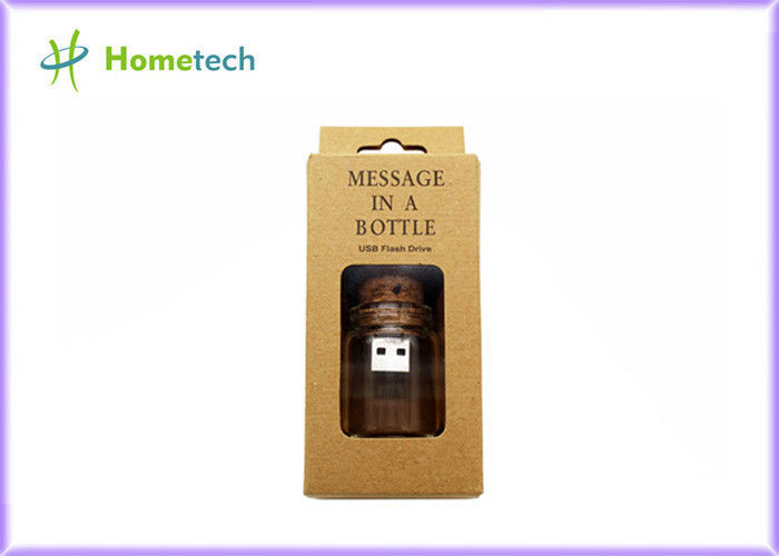 16GB木USBドライブ創造的な昇進の水晶メッセージのびんの形