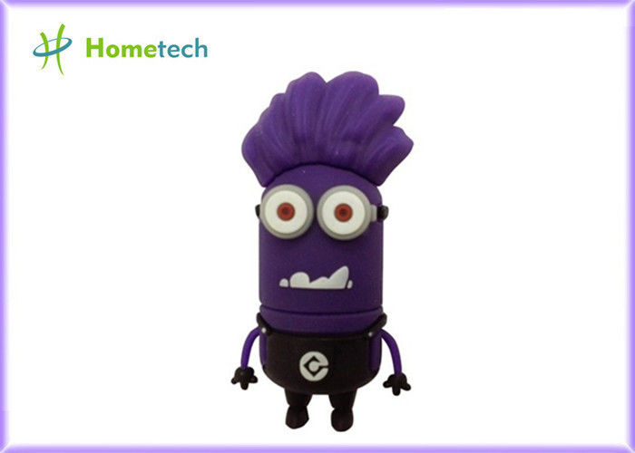 4GB/8GB 子供のための柔らかいゴム製かわいい漫画 USB のフラッシュ ドライブ紫色