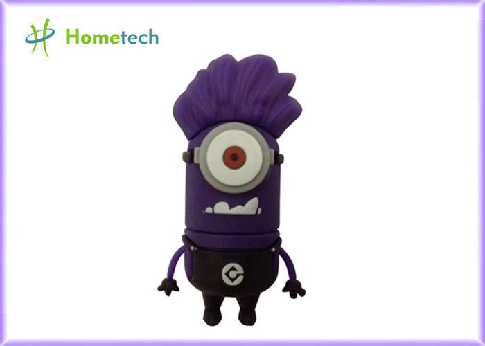4GB/8GB 子供のための柔らかいゴム製かわいい漫画 USB のフラッシュ ドライブ紫色