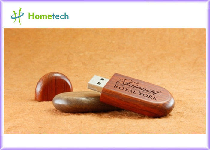 楕円形の木の貝 USB のフラッシュ ドライブ