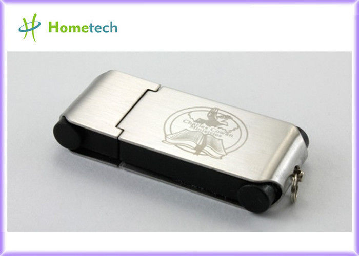 金属の親指は-中国の Keychain の製造者が付いている銀製の金属の親指 USB のペンを運転します
