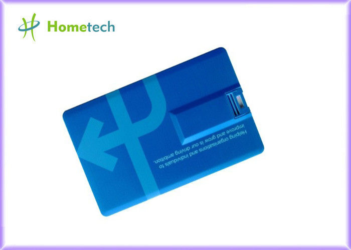 青いクレジット カード USB 2.0 の記憶装置、ペン ドライブ カード