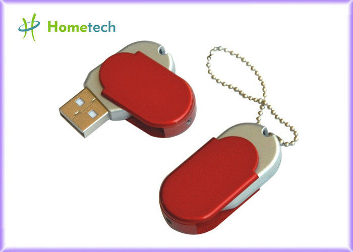 刻まれる高速とカスタマイズされる小型赤いねじれ USB の棒に金属をかぶせて下さい