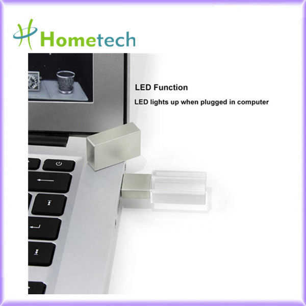 高速USB2.0/3.0注文の形USBのフラッシュはビジネス ギフトのための昇進LED水晶USB抜け目がないドライブを運転する