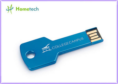 青/緑の金属のキーは USB のフラッシュのドライブによってカスタマイズされたロゴを形づけました