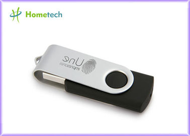 黒い旋回装置 1gb 注文 Usb のフラッシュはレーザーまたは印刷のロゴの大きさを運転します