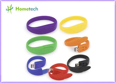 ケイ素の Coloful Wirstband Pendrive Usb のバンドの習慣によってカスタマイズされるロゴの印刷物