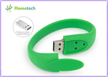 緑のケイ素のバンドのブレスレット Usb のフラッシュ ドライブ 512MB 1GB 2.0 ペン ドライブ