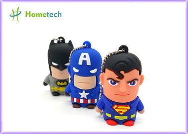 英雄シリーズ漫画Usbのフラッシュ・メモリ、Usb 2.0の記憶棒ポリ塩化ビニールまたは柔らかいプラスチック