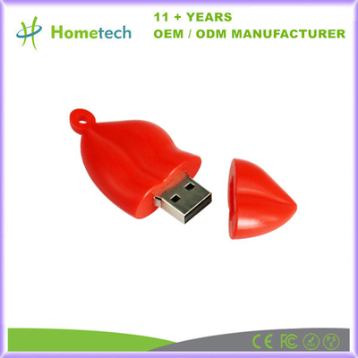 PVC かわいい唇形 カスタマイズされたUSB フラッシュドライブ カスタマイズされたマウスUSBメモリースティック 8GB 4GB