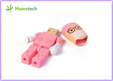 新しいプラスチック ピンクの特性 usb 2.0 の抜け目がないドライブ 4GB 8GB