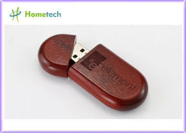 楕円形の木の貝 USB のフラッシュ ドライブ