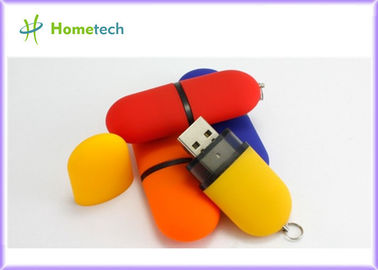 プラスチック Pendrive 2GB 4GB のロゴの円形 USB のキー 2GB は、黄色い昇進のギフト USB 運転します