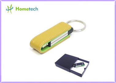16GB USB 2.0 革 USB のフラッシュ ディスク/黄色革 U のディスク Windows Vista