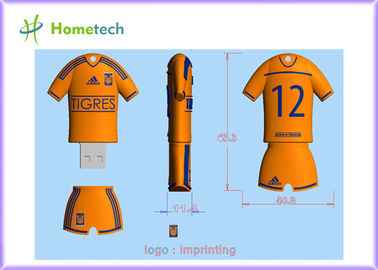 個人化されたカスタマイズされた USB のフラッシュ ドライブ TIGRES フットボール・チームの poolo のワイシャツの漫画 USB の記憶