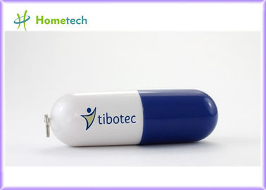 青い丸薬プラスチックUSBのフラッシュ ドライブ256mb/512mb読まれるバルク プラスチック記憶USBのペン2.0インターフェイス