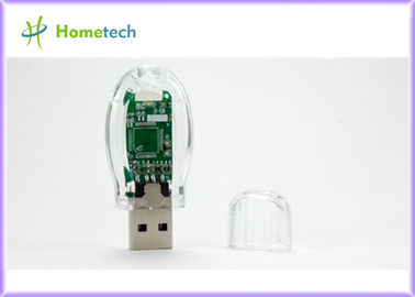 透明なプラスチック USB のフラッシュ ドライブ/USB 棒 32GB 64GB 大きい容量