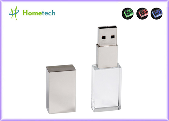 ギフトの注文のロゴ ローズ/金/銅/銀製の透明な32GB USB2.0 15mb/s LEDライト抜け目がないドライブ
