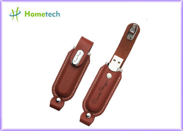 携帯用創造的な革 USB の棒/黒革 USB の記憶ディスク